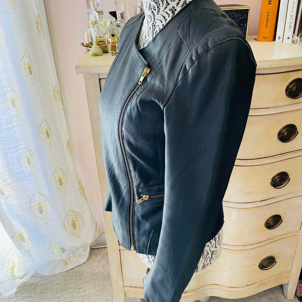 Maje Lamb Leather Moto Jacket - Picture 7 of 16